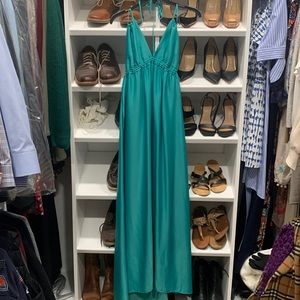 BCBG Silk Teal maxi dress
